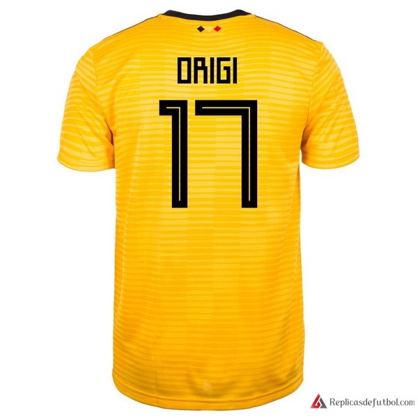 Camiseta Seleccion Belgica Segunda equipación Origi 2018 Amarillo